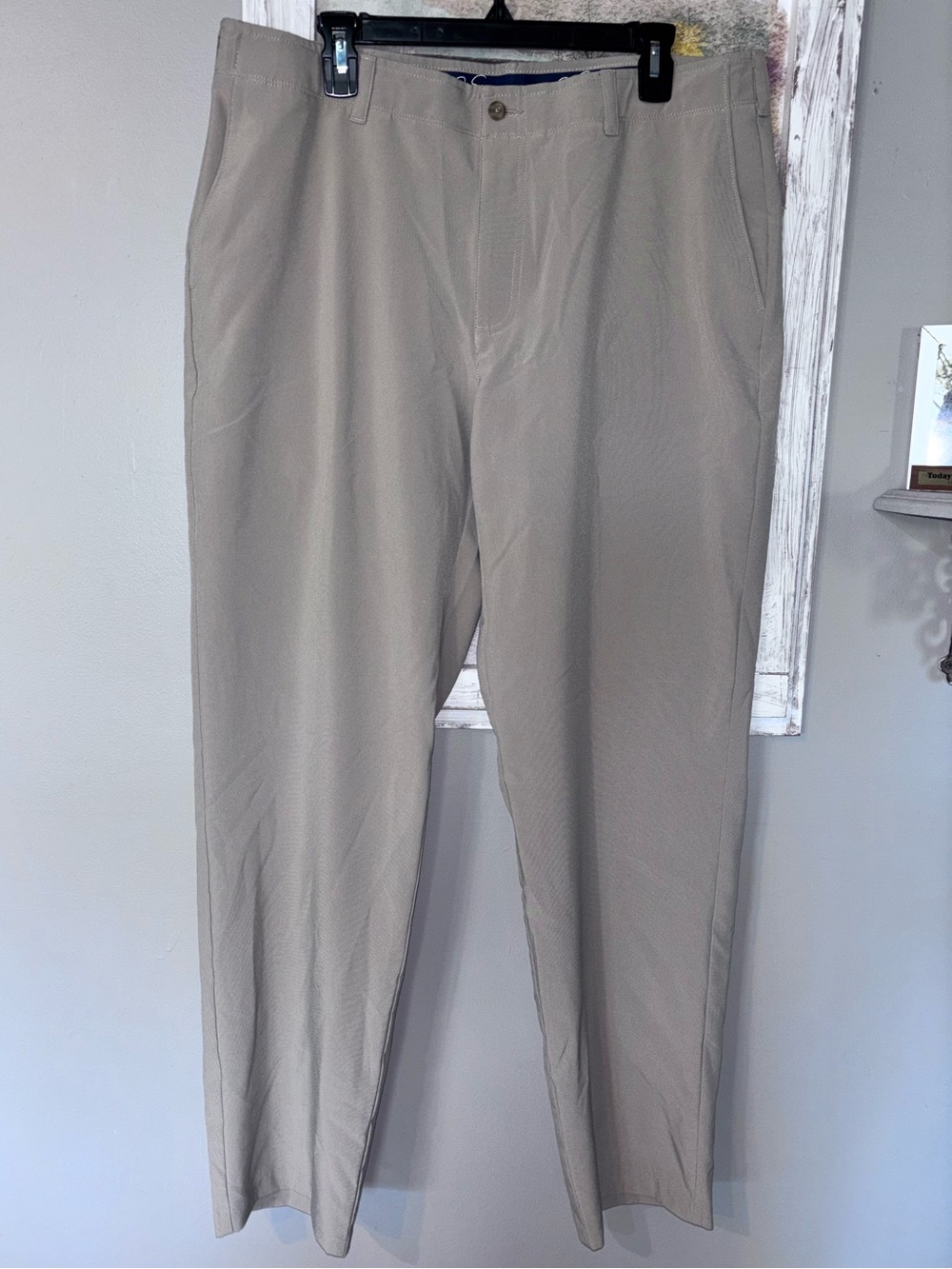 Jack NICKLAUS Golf Pants W38 X 32 Khaki Polyester Blend NICE!